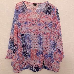 NWT New Directions 3/4 Sleeve Blouse, size US 2X